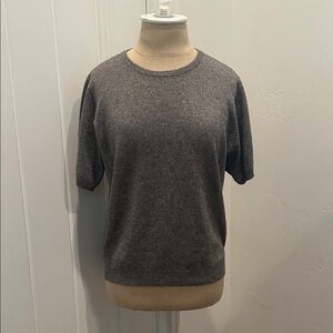 Mariele Waithe Silk/Cashmere Gray Short Sleeve Sweater